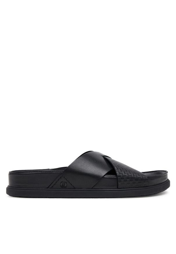 Clarks Klapki Torford Cross 26181382 Czarny. Kolor: czarny. Materiał: skóra