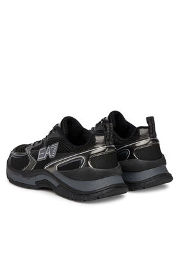 EA7 Emporio Armani Sneakersy X8X249 XK446 N543 Czarny. Kolor: czarny. Materiał: skóra