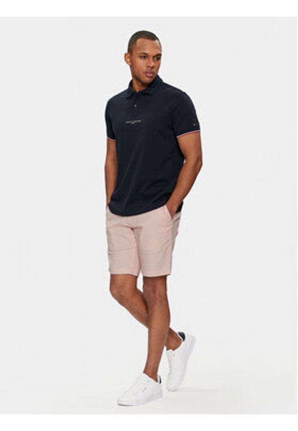 TOMMY HILFIGER - Tommy Hilfiger Szorty materiałowe Brooklyn MW0MW23563 Różowy Regular Fit. Kolor: różowy. Materiał: bawełna