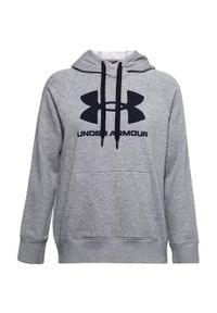 Bluza damska Under Armour Rival Fleece Logo Hoodie. Typ kołnierza: kaptur. Kolor: szary. Materiał: bawełna