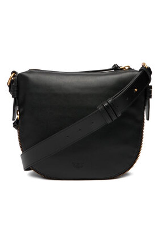 Pinko - PINKO Torebka Hobo Zip Around Mini Ai 25-26 PLTT 105332 A0QO Czarny. Kolor: czarny. Materiał: skórzane