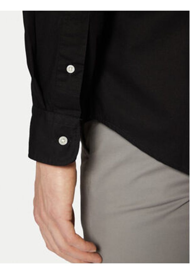 TOMMY HILFIGER - Tommy Hilfiger Koszula MW0MW38137 Czarny Slim Fit. Kolor: czarny. Materiał: bawełna
