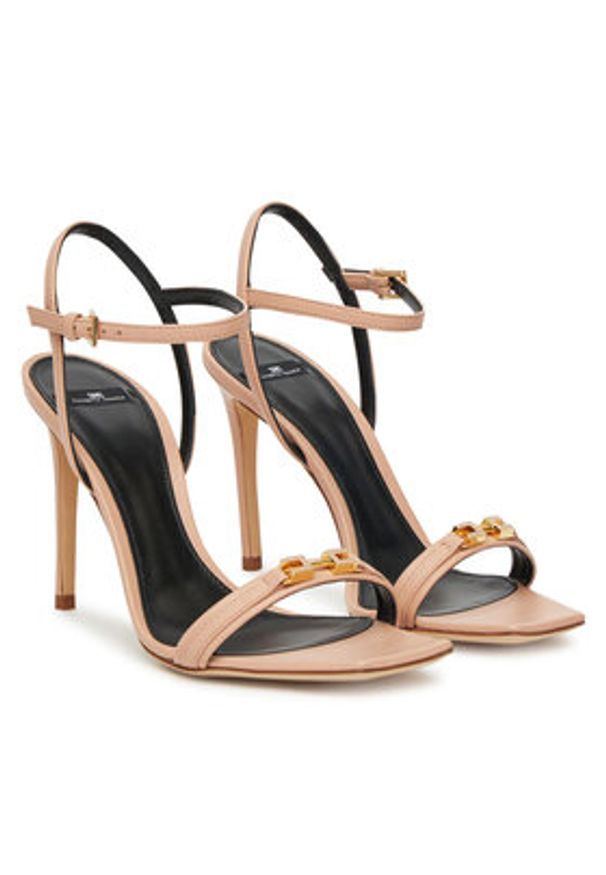 Elisabetta Franchi Sandały SA57L51E2 181 Różowy. Kolor: różowy. Materiał: skóra