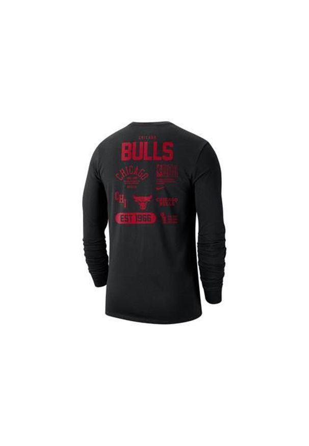 Koszulka sportowa męska Nike Nba Chicago Bulls Courtside. Kolor: czarny. Długość rękawa: długi rękaw. Długość: długie