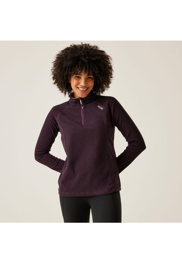 Regatta - Polar turystyczny damski Montes z suwakiem. Kolor: fioletowy. Materiał: polar. Sport: turystyka piesza