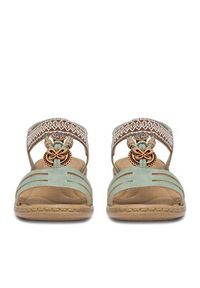 Rieker Sandały CEO-61855-52 Zielony jasny. Kolor: zielony. Materiał: skóra #8