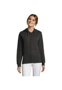 SOL'S - Damska Bluza Z Kapturem Seven Full Zip. Typ kołnierza: kaptur. Kolor: wielokolorowy, szary, brązowy
