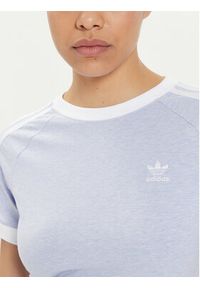 Adidas - adidas T-Shirt 3-Stripes IR8108 Fioletowy Slim Fit. Kolor: fioletowy. Materiał: bawełna #4