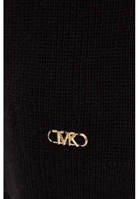 MICHAEL Michael Kors sweter wełniany damski kolor czarny ciepły z półgolfem. Kolor: czarny. Materiał: wełna. Długość rękawa: długi rękaw. Długość: długie #4