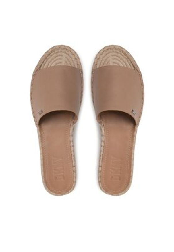 DKNY Espadryle K1304618 Beżowy. Kolor: beżowy. Materiał: skóra