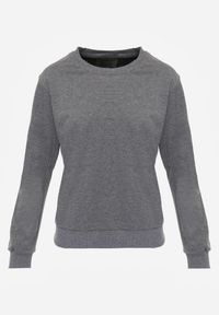 Renee - Ciemnoszara Casualowa Bluza z Bawełną Akko. Okazja: na co dzień. Kolor: szary. Materiał: bawełna. Styl: casual #2
