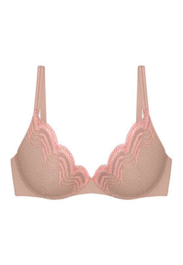 Triumph Biustonosz z fiszbiną Comfort Glam 10224965 Beżowy. Kolor: beżowy. Materiał: syntetyk
