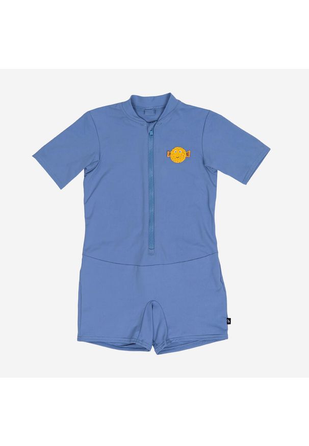 NABAIJI - Krótki kombinezon kąpielowy dla malucha Nabaiji. Kolor: niebieski. Materiał: poliamid, materiał, elastan. Długość: krótkie. Wzór: kolorowy