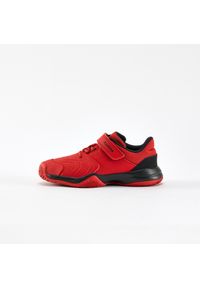 ARTENGO - Buty tenisowe dla dzieci Artengo Strong KD na rzepy. Zapięcie: rzepy. Kolor: czarny, czerwony, wielokolorowy. Materiał: poliester, kauczuk. Sport: tenis