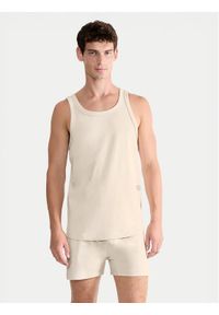 Sloggi Podkoszulek 10222292 Beżowy Regular Fit. Kolor: beżowy. Materiał: bawełna