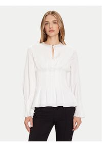 Marciano Guess Bluzka 5BGH13 7390A Biały Regular Fit. Kolor: biały. Materiał: lyocell