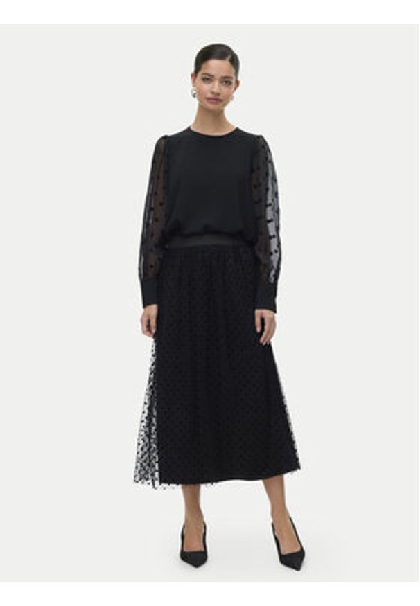 Vero Moda Bluzka Alva 10337474 Czarny Regular Fit. Kolor: czarny. Materiał: syntetyk