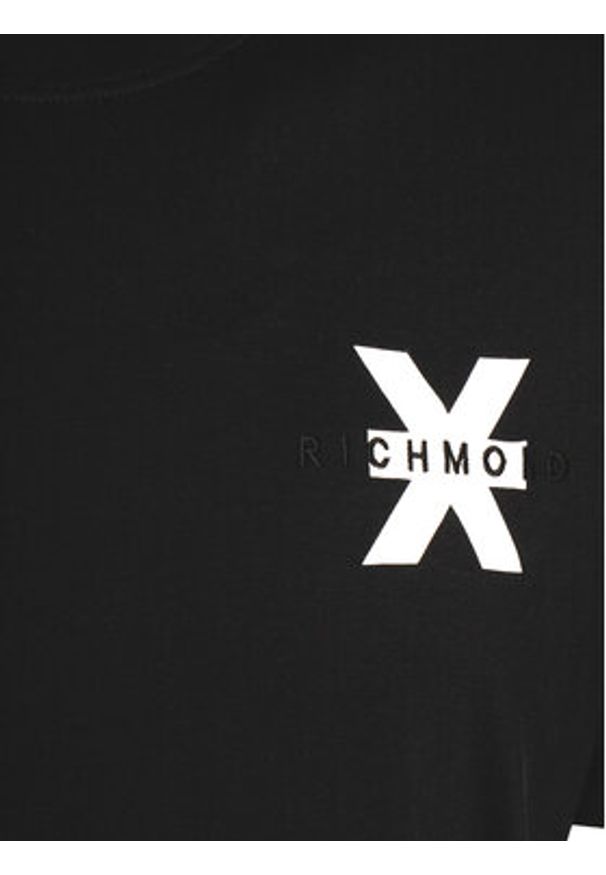 Richmond X T-Shirt Sween UMP24057TS Czarny Regular Fit. Kolor: czarny. Materiał: bawełna