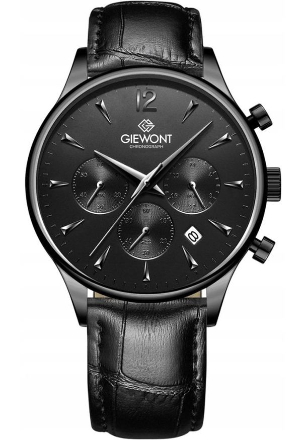 Zegarek Giewont Zegarek Męski Chronograph Sapphire Czarny GW6310-A1. Kolor: czarny