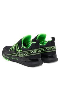 Versace Jeans Couture Sneakersy 79YA3SA3 Czarny. Kolor: czarny. Materiał: materiał