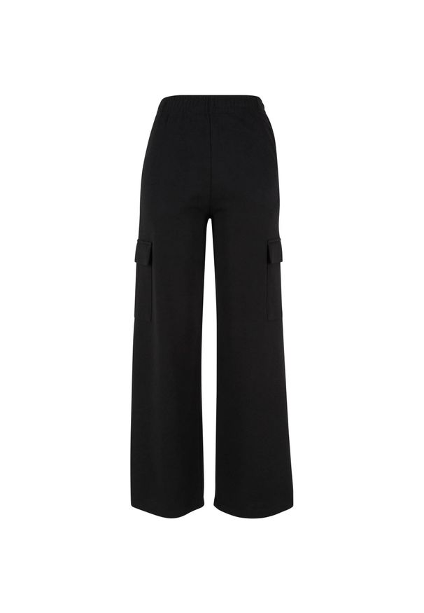 Urban Classics - Lekkie Spodnie Dresowe Dla Kobiet. Kolor: czarny. Materiał: dresówka. Długość: długie