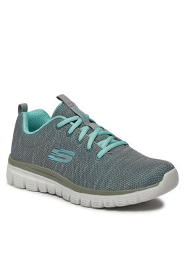 skechers - Skechers Sneakersy Twisted Fortune 12614/GYMN Szary. Kolor: szary. Materiał: materiał