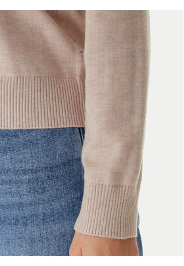 Guess Jeans Kardigan W4BR16 Z3HO2 Beżowy Regular Fit. Kolor: beżowy. Materiał: syntetyk