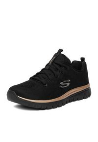 skechers - Skechers Sneakersy CEO-GRACEFUL 12615 BKRG Czarny. Kolor: czarny. Materiał: materiał #2