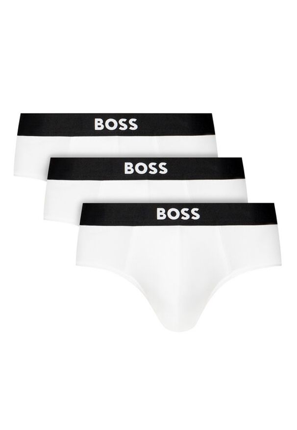 BOSS Komplet 3 par slipów 50546561 Biały. Kolor: biały. Materiał: bawełna
