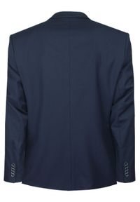 Męski, Taliowany Garnitur (Wesele, Studniówka) - Casino - Ciemny Granat. Materiał: poliester, wiskoza #3