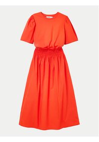 Desigual Sukienka letnia Omaha 24SWVW67 Pomarańczowy Loose Fit. Kolor: pomarańczowy. Materiał: bawełna. Sezon: lato #4