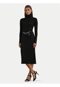 Lauren Ralph Lauren - LAUREN RALPH LAUREN Sukienka dzianinowa 250951822001 Czarny Slim Fit. Kolor: czarny. Materiał: bawełna, dzianina #1