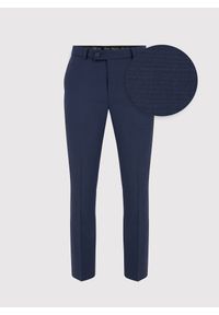Pako Lorente - PAKO LORENTE – Spodnie garniturowe w kolorze granatowym. Kolor: niebieski. Materiał: poliester, wełna, elastan. Styl: elegancki