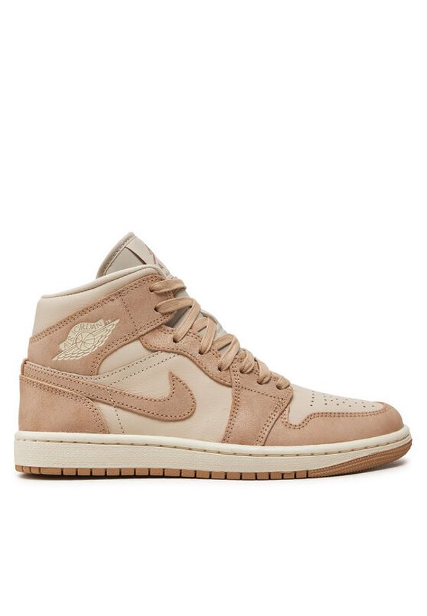 Nike Sneakersy Air Jordan 1 Mid Se FJ3448 200 Écru. Kolor: kremowy. Materiał: skóra. Model: Nike Air Jordan