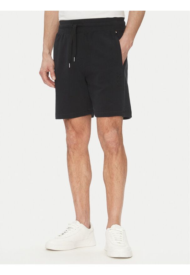 BOSS Szorty sportowe 50540522 Czarny Regular Fit. Kolor: czarny. Materiał: bawełna. Styl: sportowy
