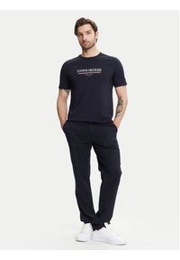 TOMMY HILFIGER - Tommy Hilfiger T-Shirt Brand Love MW0MW40324 Granatowy Regular Fit. Kolor: niebieski. Materiał: bawełna #4