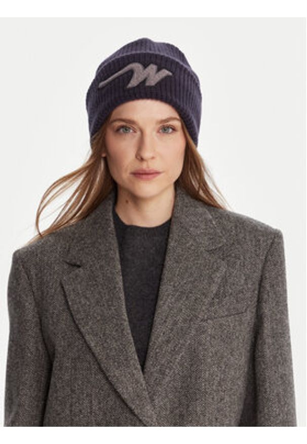 Weekend Max Mara Czapka Alben 2525576025 Granatowy. Kolor: niebieski. Materiał: wełna, materiał