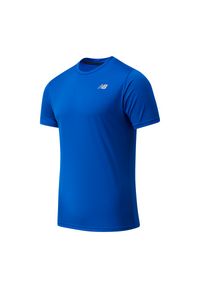 Koszulka męska New Balance MT11205TRY – niebieska. Kolor: niebieski. Materiał: poliester, materiał. Sport: fitness