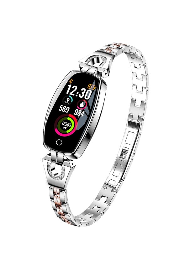 Smartomat Chicband, smartwatch (inteligentny zegarek), srebrny. Rodzaj zegarka: smartwatch. Kolor: srebrny. Styl: elegancki