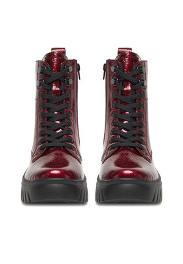 Rieker Trzewiki CEO-W1870-35 Bordowy. Kolor: czerwony. Materiał: skóra, syntetyk