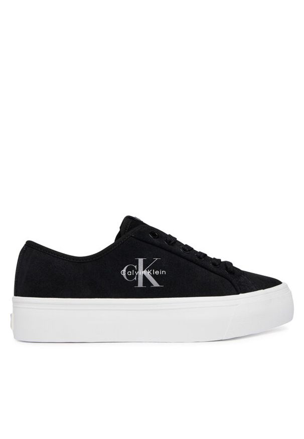 Calvin Klein Sneakersy Vulc Flatf Laceup Suede HW0HW03088 Czarny. Kolor: czarny. Materiał: zamsz, skóra