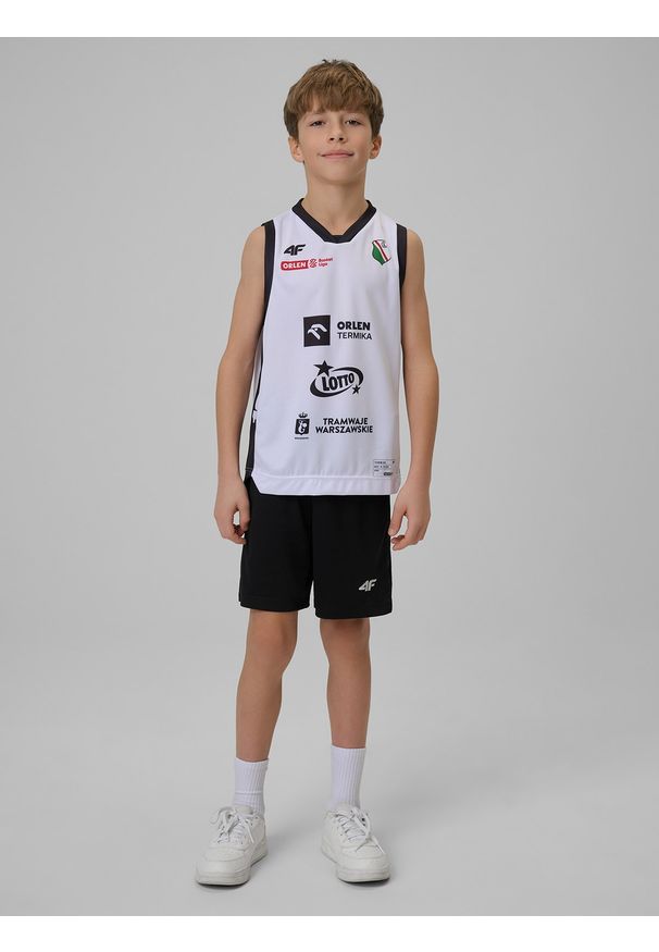 4f - 4F Koszulka meczowa replika domowa z sezonu 2025/26 dziecięca 4F x Legia Warszawa - biała 122/128 (6-8 lat). Kolor: biały. Materiał: materiał. Wzór: nadruk. Sezon: lato. Sport: fitness