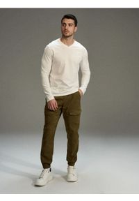 Sinsay - Jeansy jogger - zielony. Kolor: zielony #1