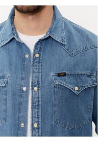 Lee Koszula jeansowa Western 112349983 Niebieski Regular Fit. Kolor: niebieski. Materiał: bawełna #4