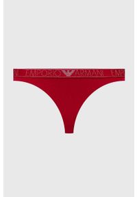 Emporio Armani Underwear stringi 2-pack kolor czerwony. Kolor: czerwony. Materiał: materiał #3