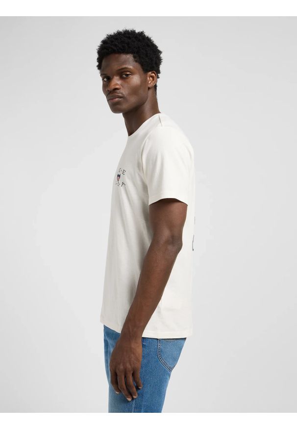 Lee - MESKA KOSZULKA LEE ESSENTIAL GRAPHIC TEE ECRU 112370518