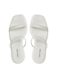Calvin Klein Klapki Padded Curved Stil Slide 70 HW0HW01992 Biały. Kolor: biały. Materiał: skóra #4