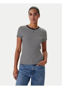 Tommy Jeans T-Shirt Essential DW0DW17383 Czarny Slim Fit. Kolor: czarny. Materiał: bawełna #1