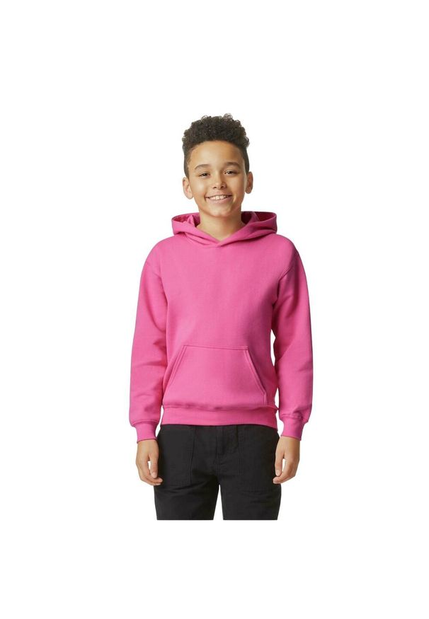 GILDAN - Bluza Dziecięca Softstyle Plain Fleece Midweight Hoodie. Kolor: różowy