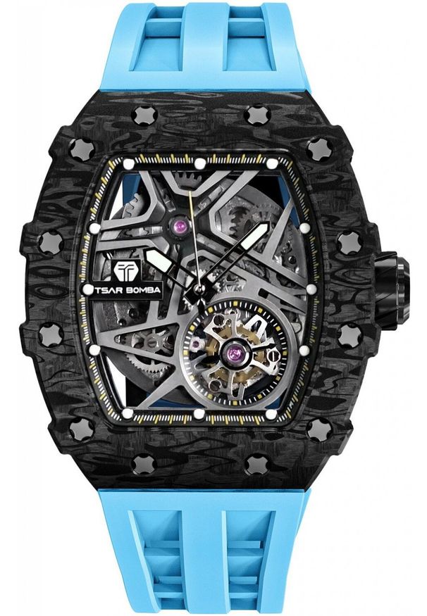 NoName - Zegarek męski Tsar Bomba TB8209CF-04 niebieski. Kolor: niebieski